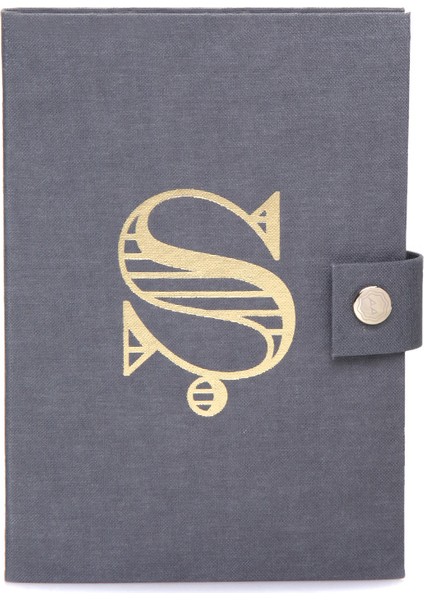 Lila Harf Baskılı Çıtçıtlı Defter
