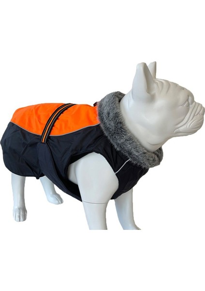 Turuncu Su Geçirmez Içi Polarlı Köpek Kıyafeti