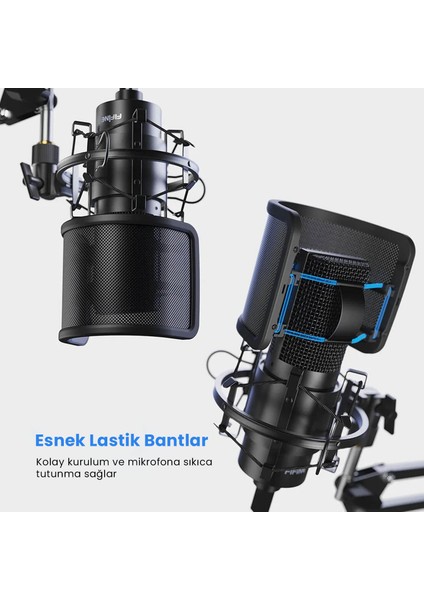 U1 Metal Siyah Pop Filtre