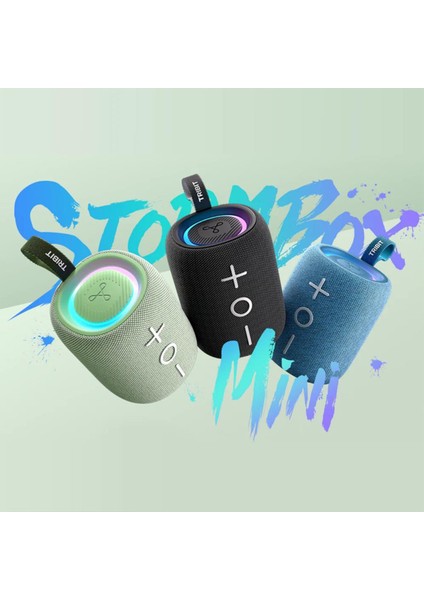 Stormbox Mini 12W Ipx7 Su Geçirmez 5.4 Mavi Taşınabilir Bluetooth Hoparlör
