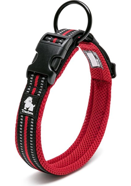Mesh Yumuşak Süngerli Kırmızı Köpek Boyun Tasması