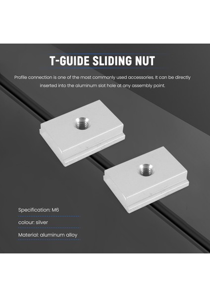 6 Adet M6 T-Track Slider Sürgülü Somun Alüminyum Alaşımlı T Yuvası Somun Profil Ağaç Işleme Aleti Yuvası Bağlantı Elemanı (Yurt Dışından) indirimleri