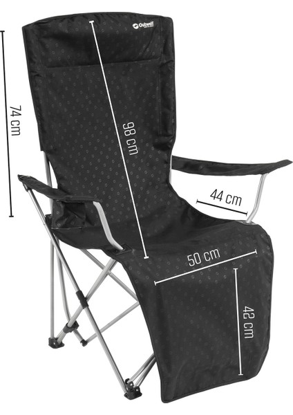 Catamarca Lounger Deluxe Katlanabilir Siyah Doğa Sandalyesi fırsatları