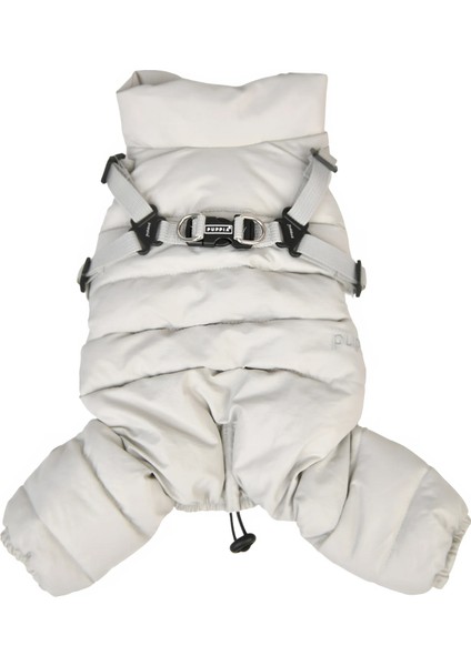 Cotton Touch Gri Tasmalı Köpek Tulumu