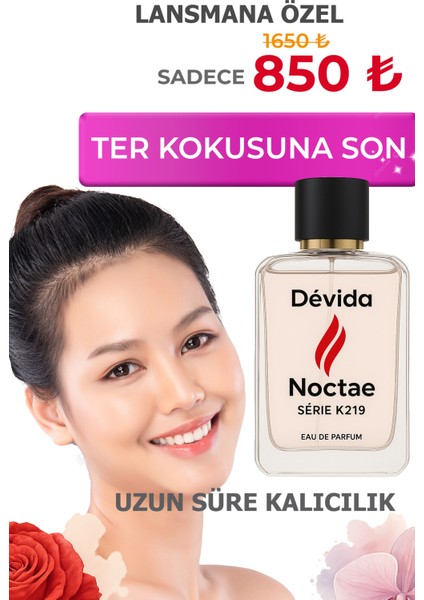 Uzun Süre Kalıcı Kadın Parfüm Vanilyalı Çiçeksi Günlük Edp Noctaé Serisi K219