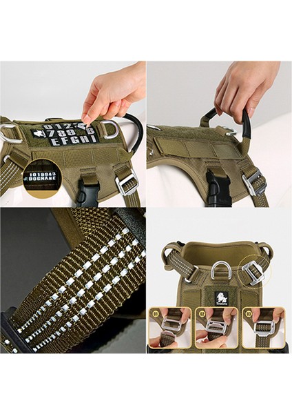 Tactical Asker Yeşili Köpek Göğüs Tasması