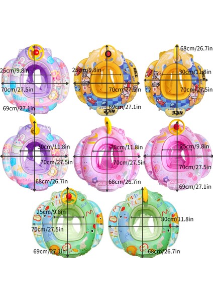 Çocuk Bebek Yüzme Çemberi Oturma Çemberi Kalınlaştırılmış Direksiyon Simidi Çizgi Film Bebekler ve Küçük Çocuklar Koltuk Altı Çemberi Koltuk Yüzen Çember 0-3-6 Yaş (Yurt Dışından) fiyatları