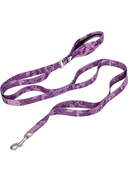 Mor Neoprene Süngerli Kamuflajlı Köpek Tasma Kayışı