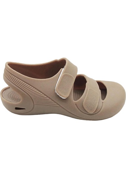 Toe Jelly Yumuşacık Cırt Cırtlı Kahverengi Çocuk Sandalet