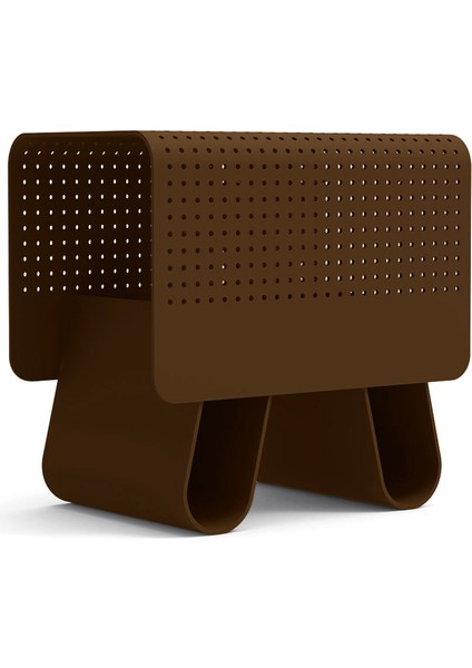 U Stool Kahverengi Metal Tabure
