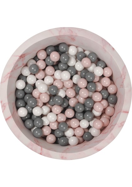 Pembe Mermer 90X30 cm 3'lü Top Havuzu