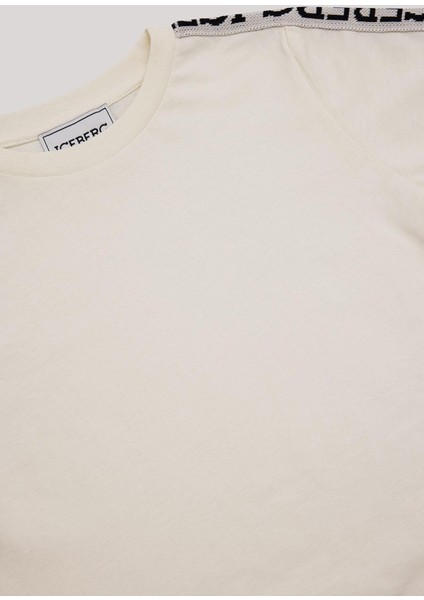 Kırık Beyaz Uzun Kollu Baskılı Erkek Çocuk T-Shirt