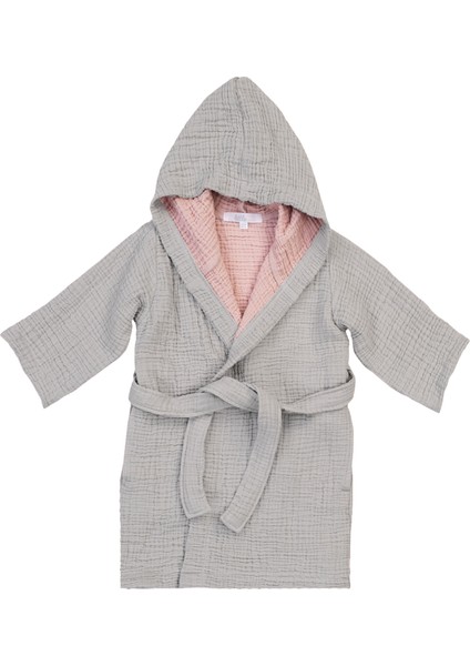 Cocoon Müslin Gri Unisex Çocuk Bornoz