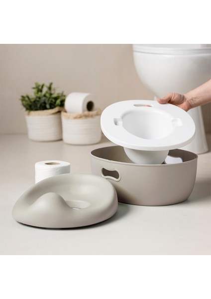 Potty Care Bej 3 In 1 Lazımlık Oturak ve Tuvalet Adaptörü