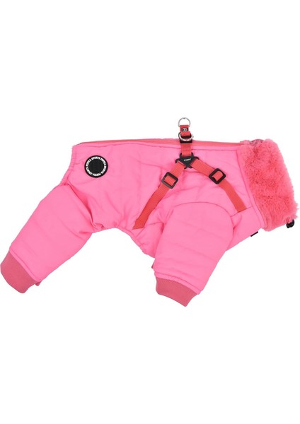 Everson Dog Jumpsuit Pembe Tasmalı Köpek Tulumu