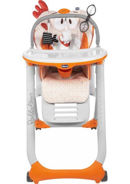 Polly 2 Start Süslü Tavuk Turuncu Mama Sandalyesi