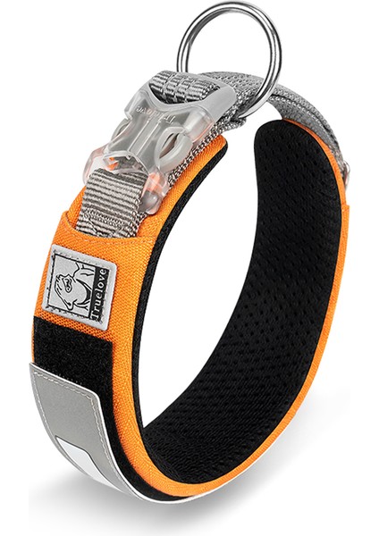 Cordura Kumaşlı Mesh Turuncu Köpek Boyun Tasması