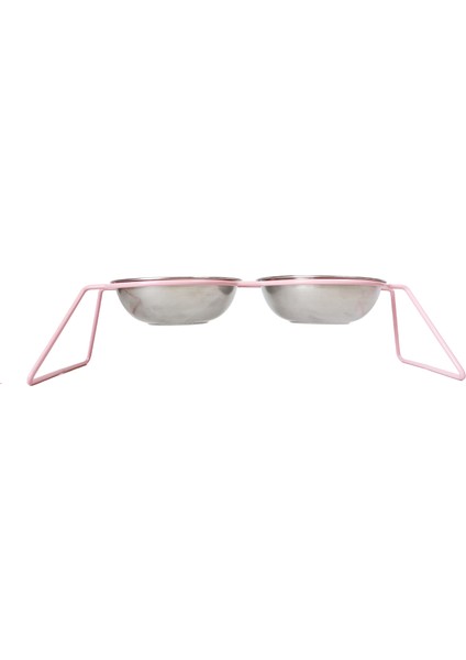 Coral Xs/s Pembe Çelik Köpek Mama ve Su Kabı