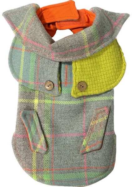 Tartan Gri Kedi Ceket