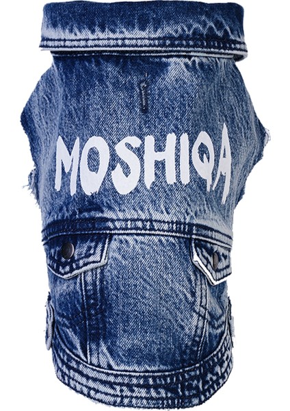 Denim Lacivert Köpek Ceketi