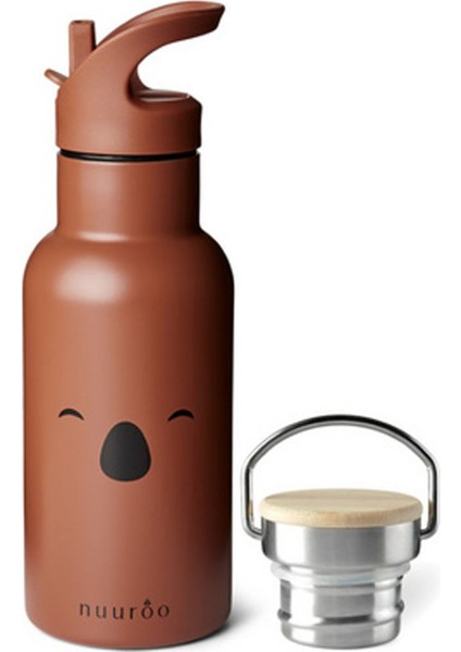 Bertil Pipetli Caramel Cafe Kahverengi Paslanmaz Çelik Termos 350 ml