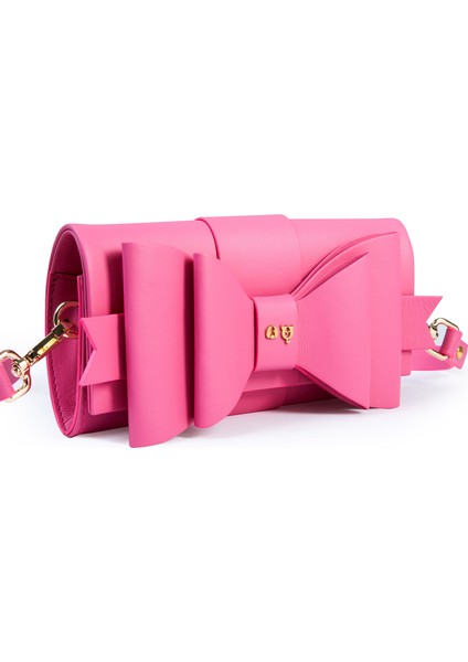 Love Keeper Handsfree Pembe Deri Köpek Gezdirme Kayışı