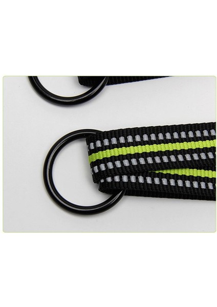 Neon Sarı Naylon Dokuma Çift Başlıklı Ayarlanabilir Köpek Tasma Kayışı