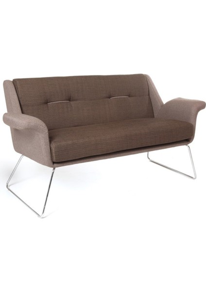 Wings Kahverengi Metal Ayaklı Sofa Berjer