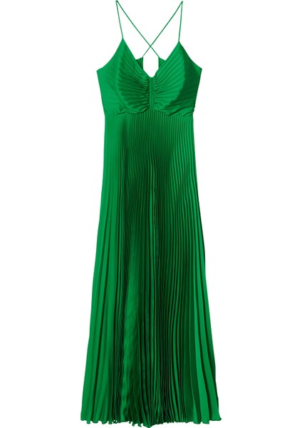 Pileli Saten Elbise indirimleri