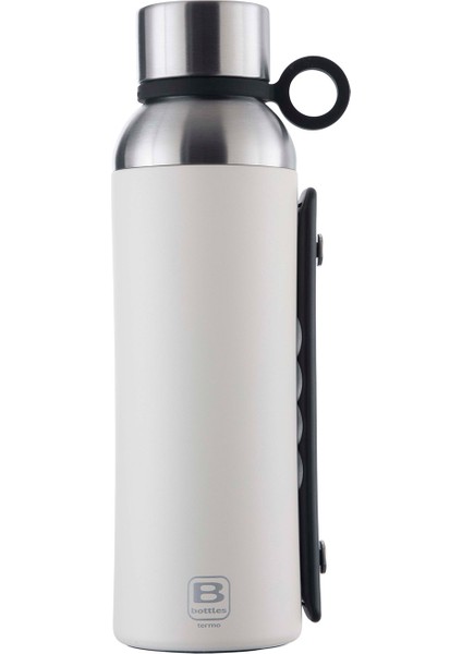 Termo Taşıma Kulplu Paslanmaz Çelik Mat Beyaz Termos 1500 ml