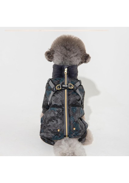 Bylur Jumpsuit Siyah Tasmalı Köpek Tulumu