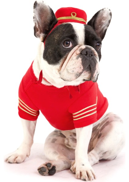 Empire Kırmızı Köpek Sweatshirt ve Şapka Seti