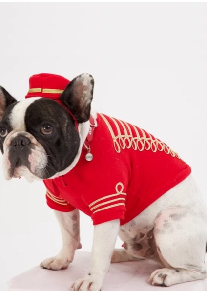 Empire Kırmızı Köpek Sweatshirt ve Şapka Seti
