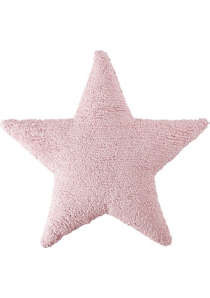 Star Pembe Pamuklu Yastık 54 x 54 cm