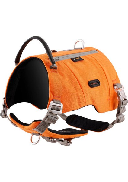 Cordura Kumaşlı Cepli Turuncu Köpek Göğüs Tasması