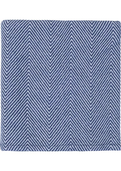 Wool Herringbone Lacivert Yün Bebek Battaniyesi 75 x 100 cm