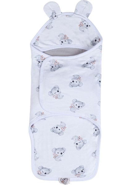 1.0 Tog Koala Beyaz Pamuklu Unisex Bebek Kundak