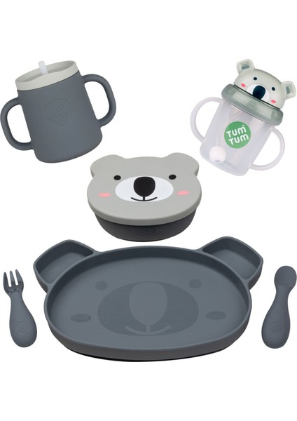 Kev Koala 7 Parça Mavi Beslenme Seti