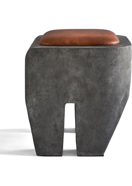 Sculpt Stool Concrete Gri Tabure