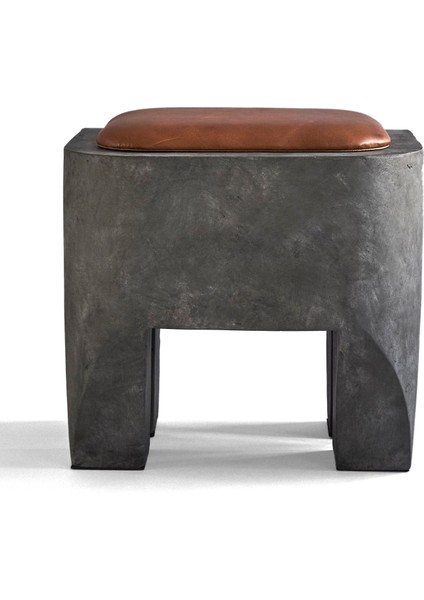 Sculpt Stool Concrete Gri Tabure