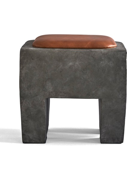 Sculpt Stool Concrete Gri Tabure
