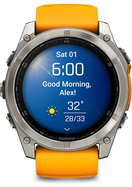 Fenix 8 Amoled Sapphire 51MM Turuncu Titanyum Grafit Kayışlı Akıllı Saat fiyatları