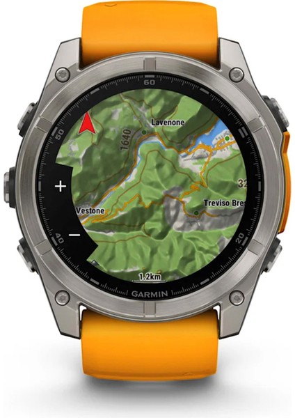 Fenix 8 Amoled Sapphire 51MM Turuncu Titanyum Grafit Kayışlı Akıllı Saat