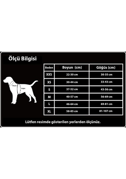 Cordura Kumaşlı Siyah Köpek Göğüs Tasması