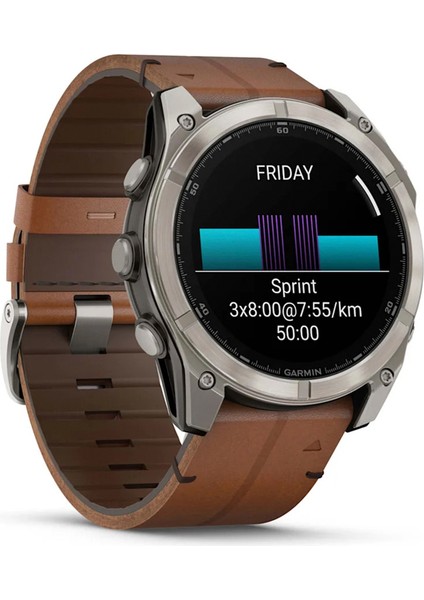 Fenix 8 Amoled Sapphire 51MM Gri Titanyum Deri Kayışlı Akıllı Saat fiyatları