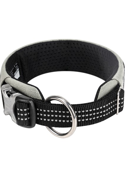 Cordura Kumaşlı Mesh Gri Köpek Boyun Tasması