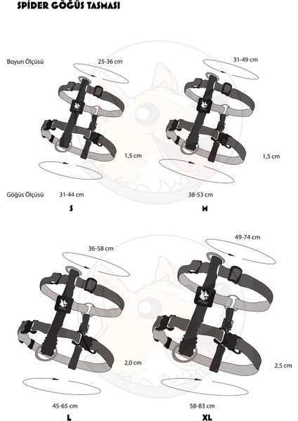 Fish Scale Spider Model Ispet Açık Mavi Köpek Göğüs Tasması
