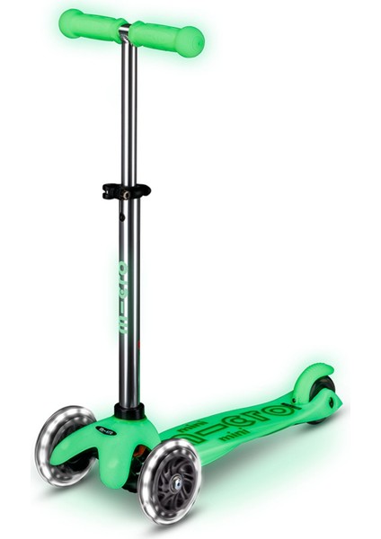 Mini Deluxe Glow LED Plus Icy Lime Yeşil Çocuk Scooter