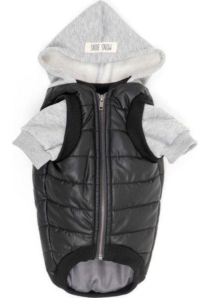 Puffer Siyah Köpek Mont