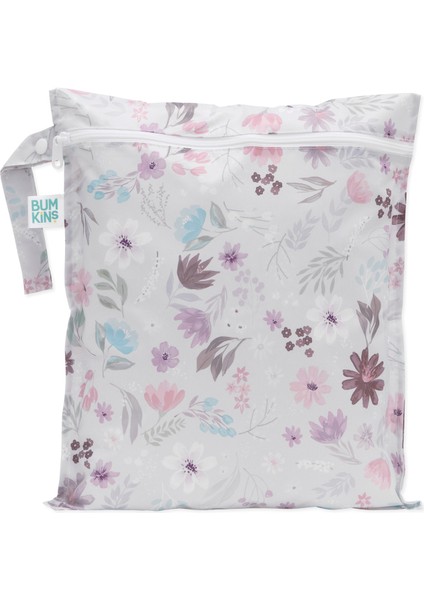 Floral Mor Bebek Çocuk Islak Kirli Çantası